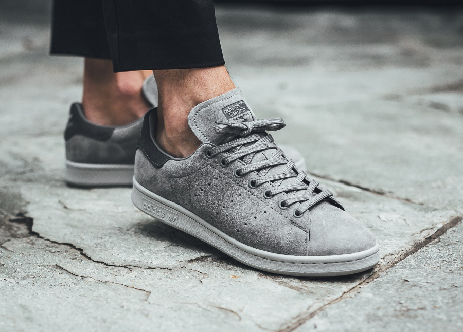 RÃ©duction de prix Noir adidas stan smith grey suede Se Unisex Cuir Baskets - si-marigny.fr