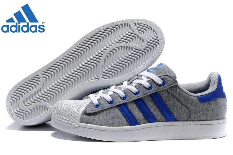 adidas superstar homme blanche et bleu