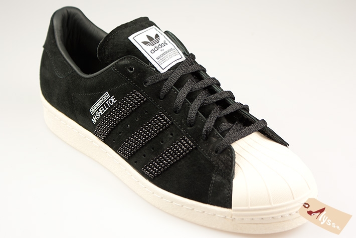 adidas superstar femme noir et or