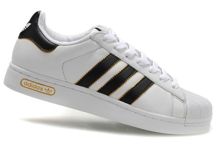 adidas superstar noir doré
