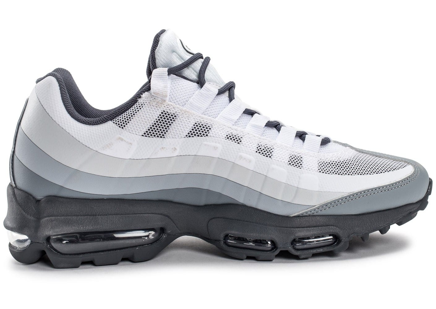 Réduction de prix Noir air max 95 gris blanc Se Unisex Cuir Baskets