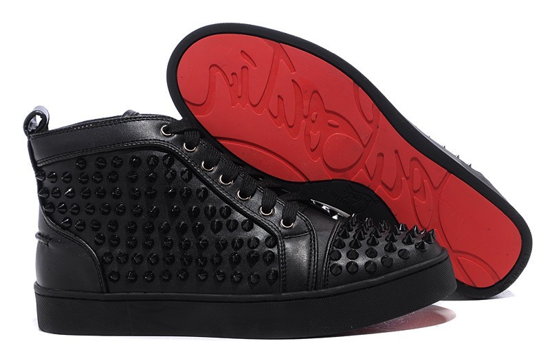 Réduction de prix Noir basket louboutin noir homme Se Unisex Cuir